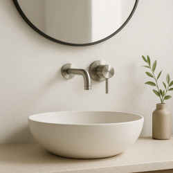 Waterevolution Flow вграден смесител за умивалник, изцяло от неръждаема стомана T116BIEV2 с излив 15 cm